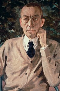 Portrett av komponisten, Sergei Vasilievich Rachmaninov (1873-1943) 1925